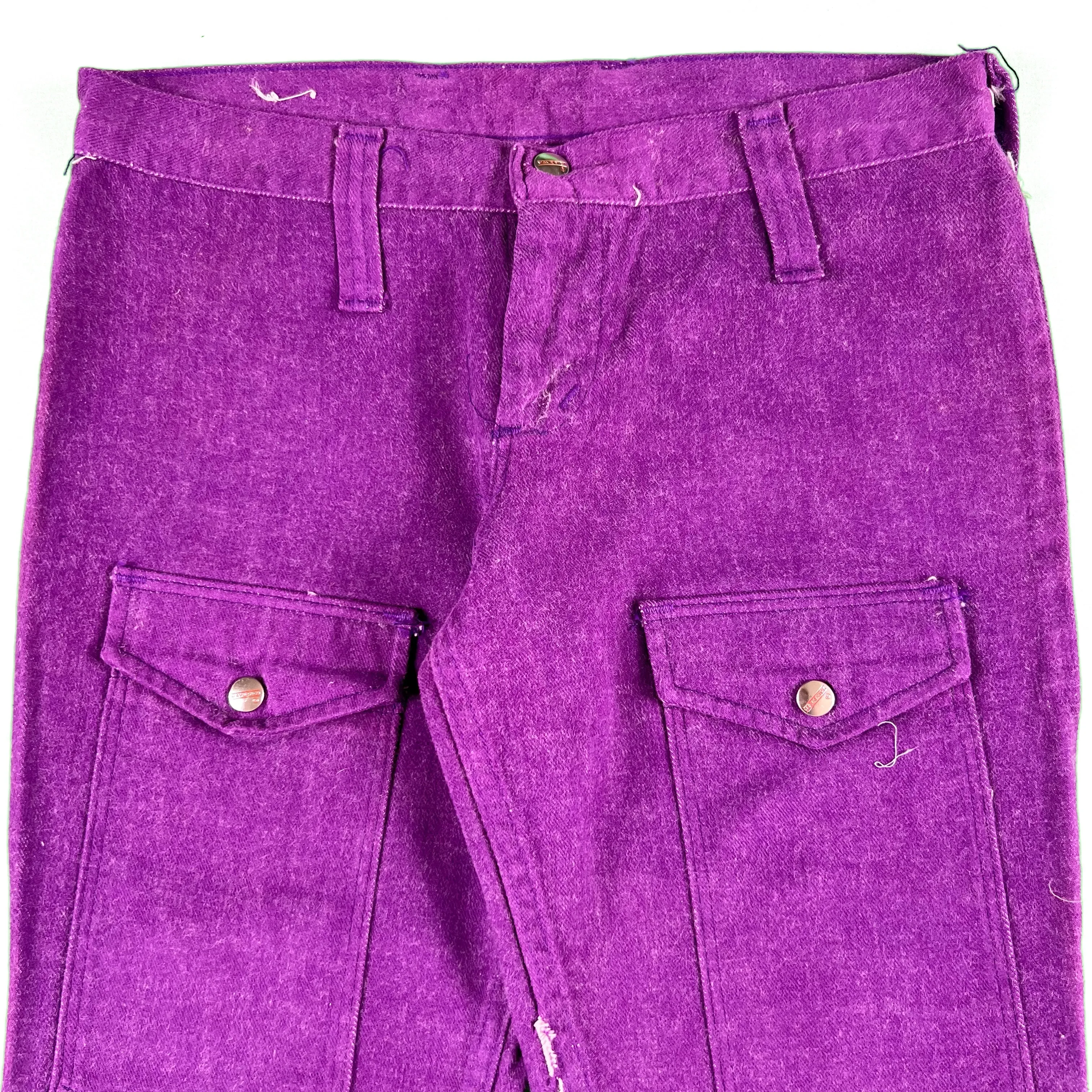 70s Maverick Purple Flared Bush Pants- 28x29