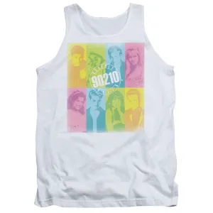 90210 Color Block of Friends Mens Tank Top Shirt White