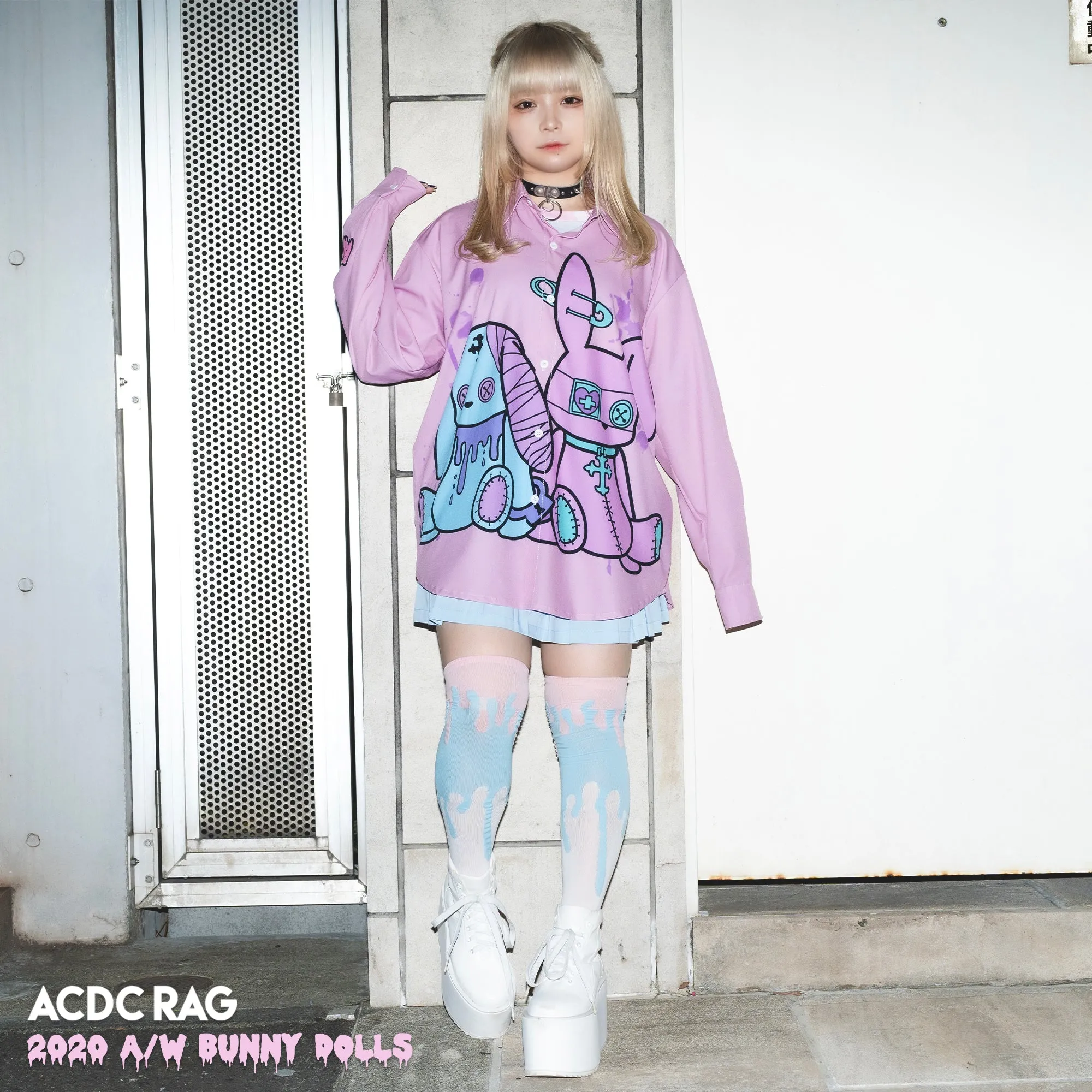 ACDC RAG bunny dolls pastel shirt