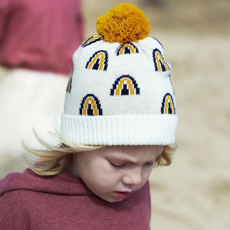 Acorn Rainbow Beanie - Oatmeal