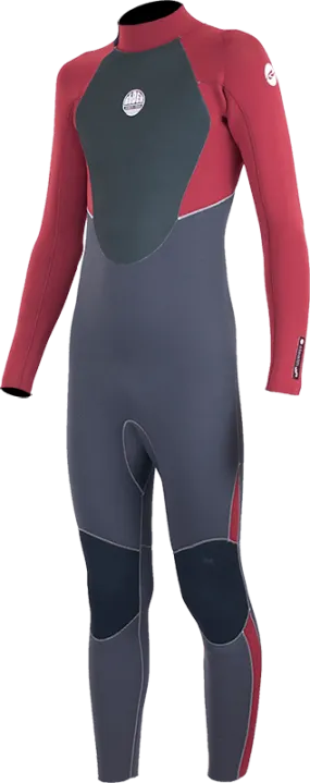 Alder Kids Stealth Junior 5/4/3mm Back Zip Red Cardinal Wetsuit