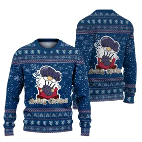 Alexander of Menstry Clan Christmas Family Ugly Sweater with Funny Gnome Playing Bagpipes