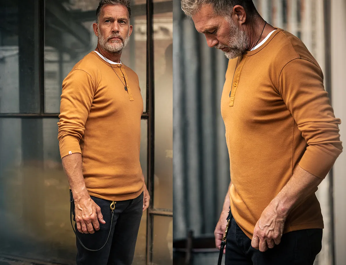 &SONS The New Elder Henley Shirt Tan