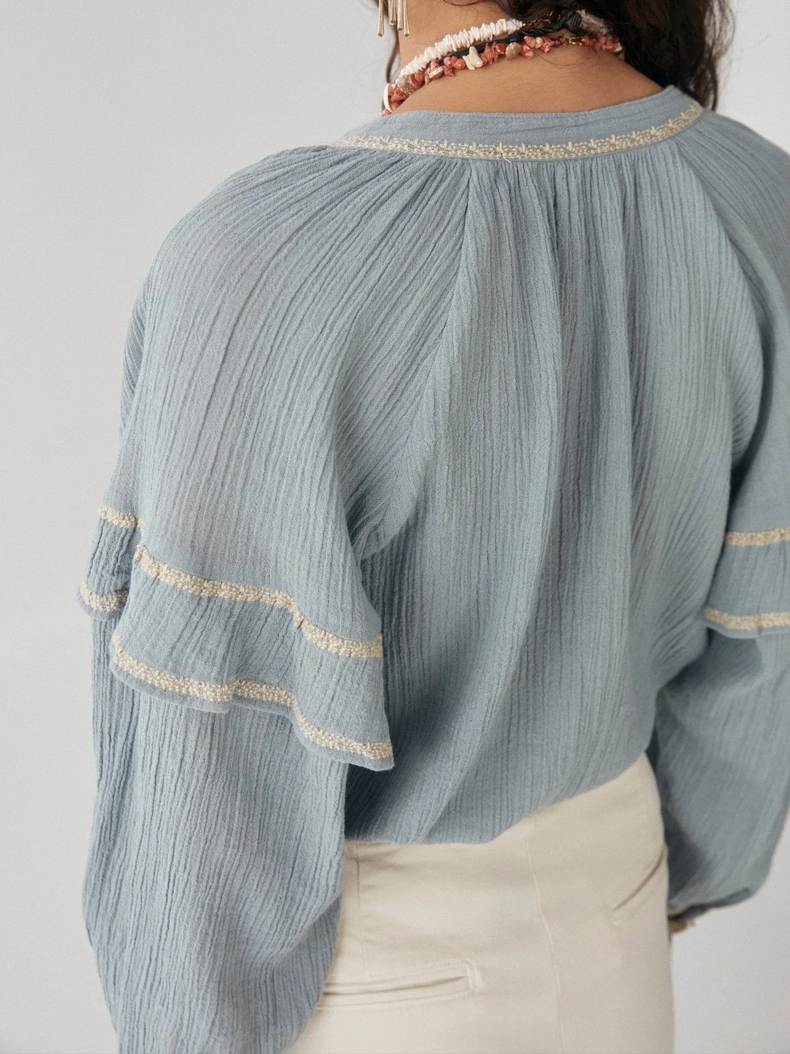 Antoinette Blouse - Bleu Ciel