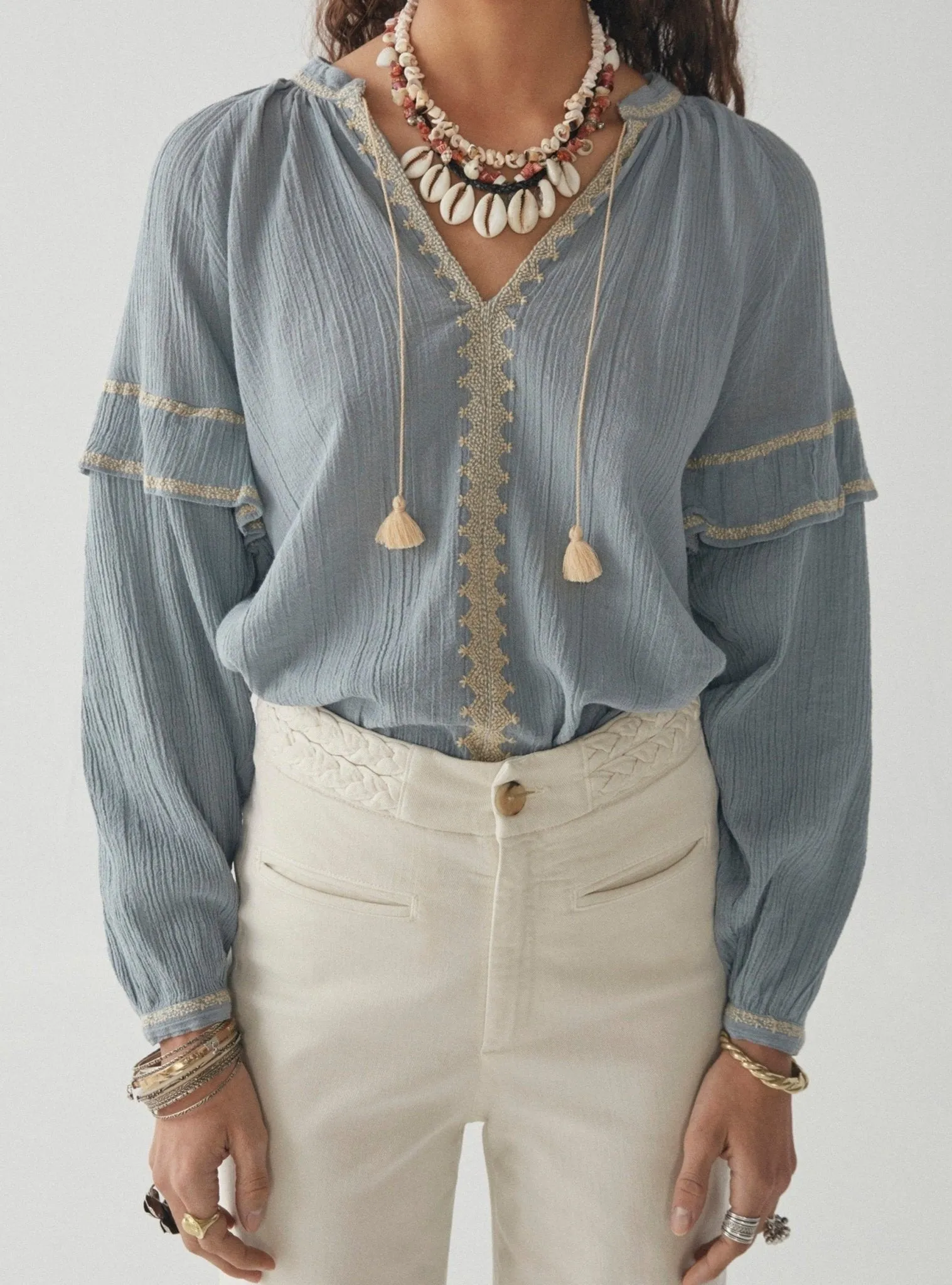 Antoinette Blouse - Bleu Ciel