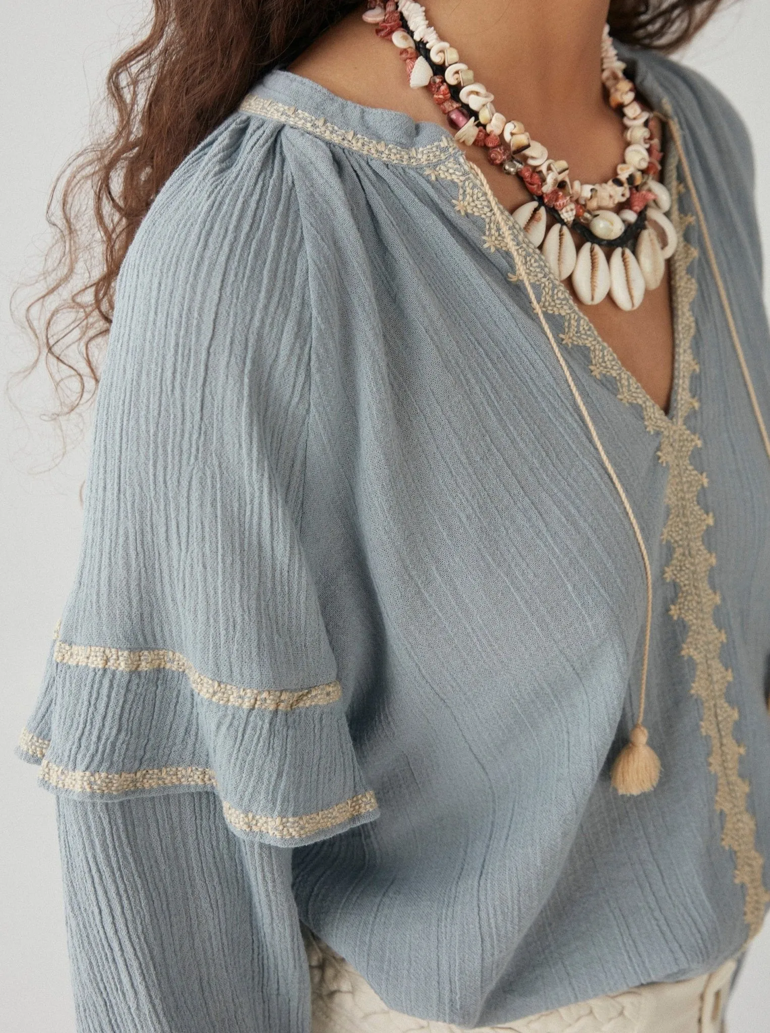 Antoinette Blouse - Bleu Ciel