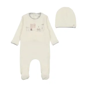 Bee & Dee Ivory Boys My Little Nursery Footie with Beanie