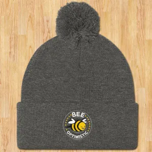 Bee Optimistic Pom Pom Stocking Cap