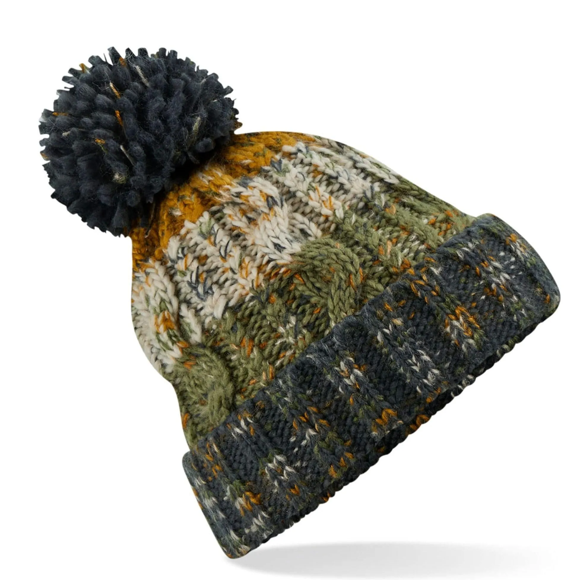 Beechfield Corkscrew Pom Pom Beanie