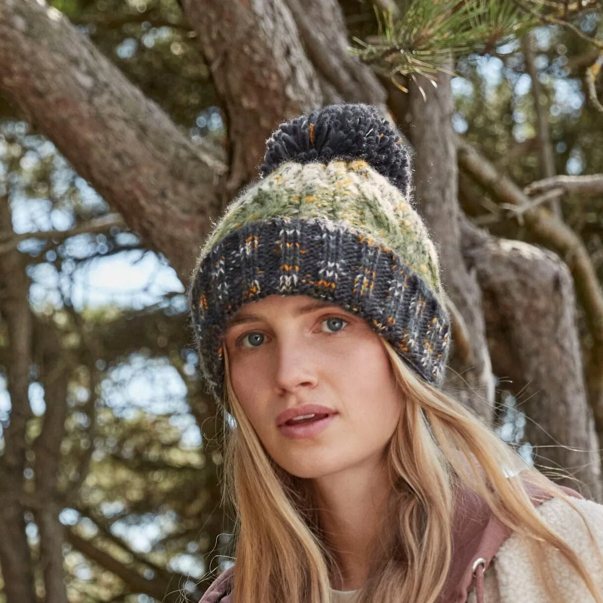 Beechfield Corkscrew Pom Pom Beanie