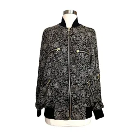 Black & Gold Bomber Jacket - 0