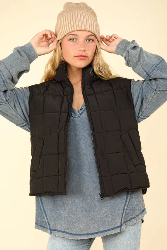 Black Puffer Vest