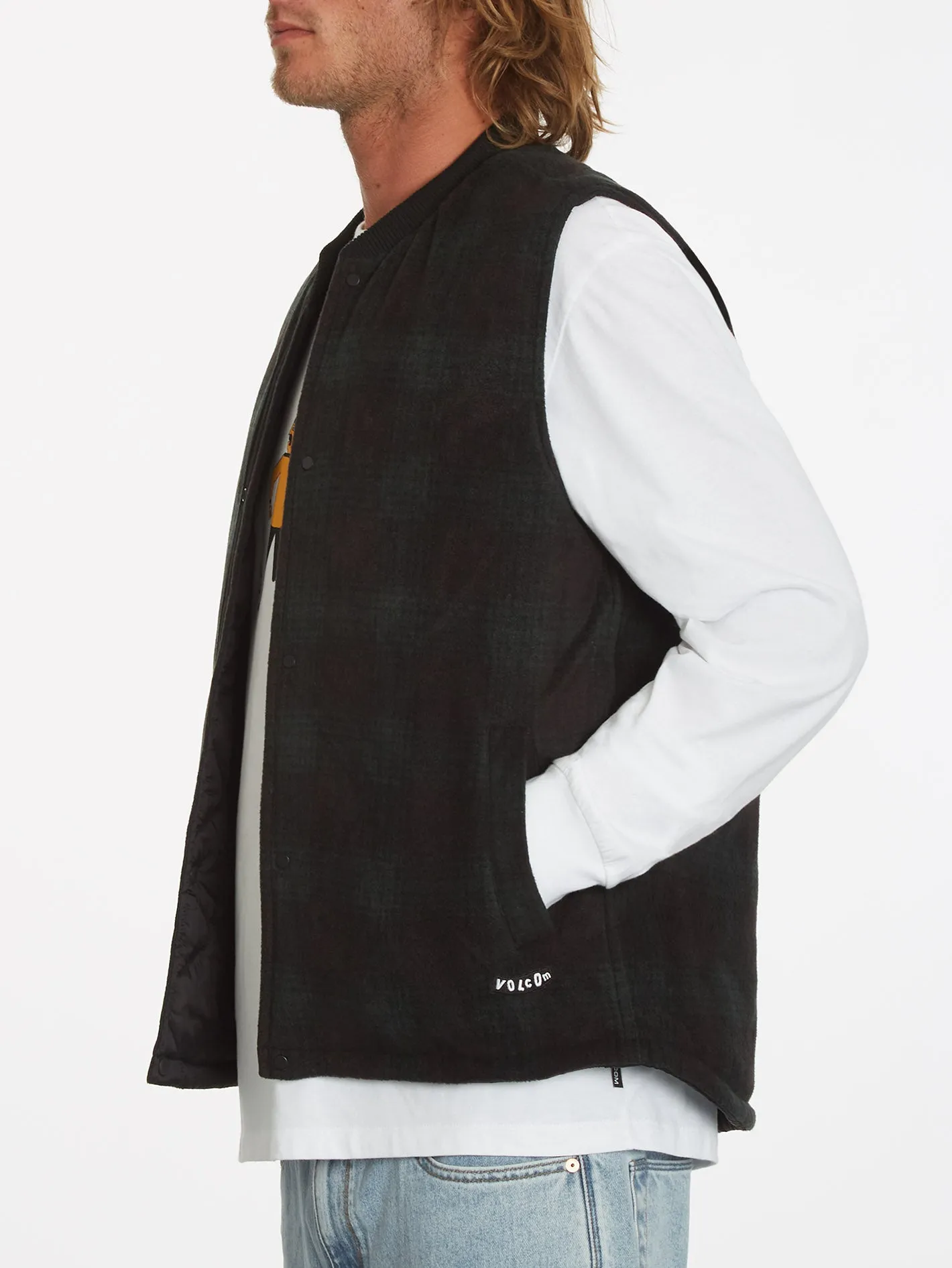 Bowered Vest (Reversible) - BLACK