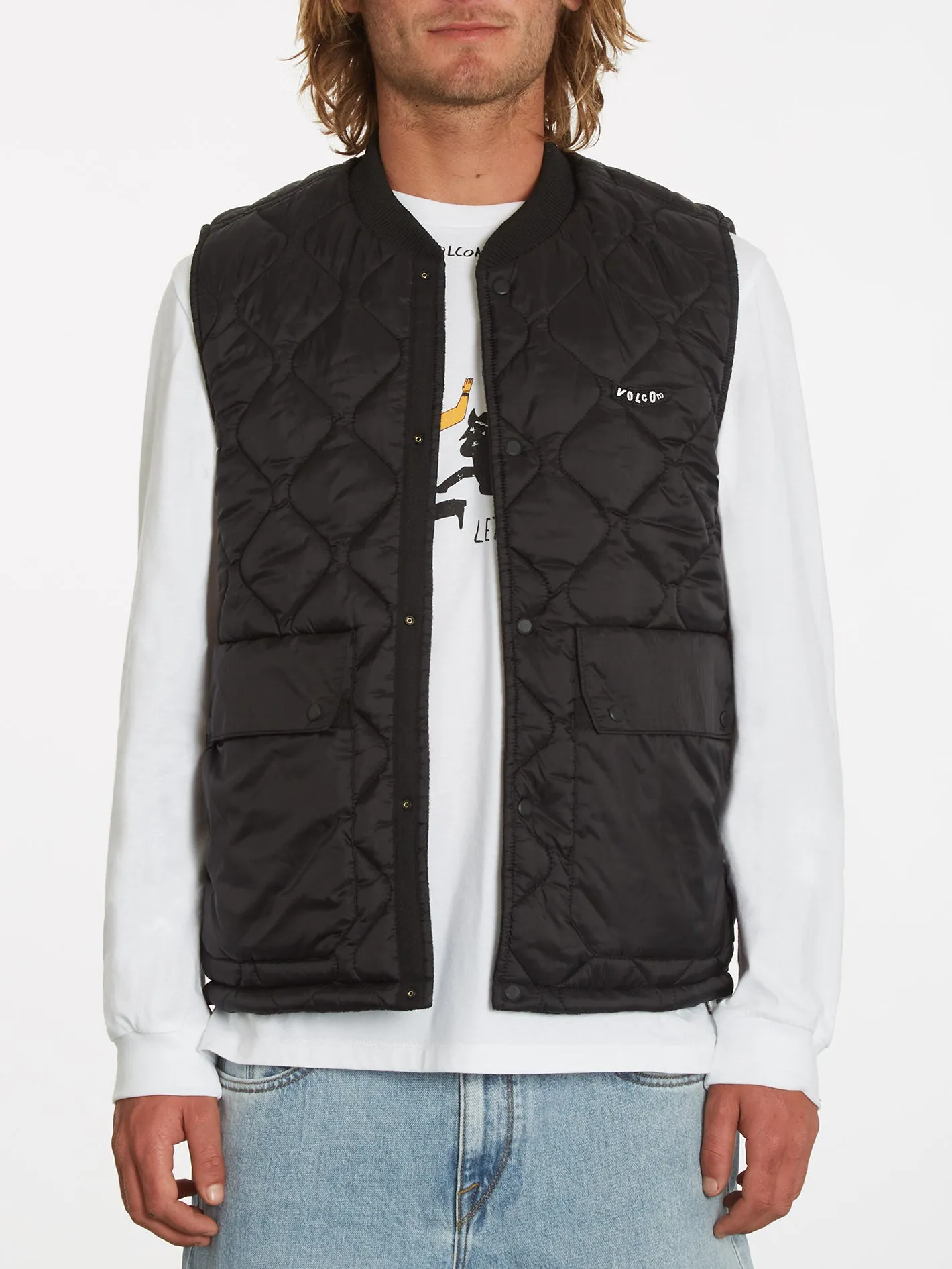 Bowered Vest (Reversible) - BLACK