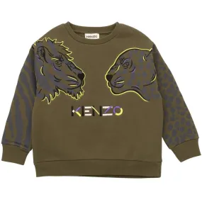 Boys Khaki Double Tiger Sweatshirt