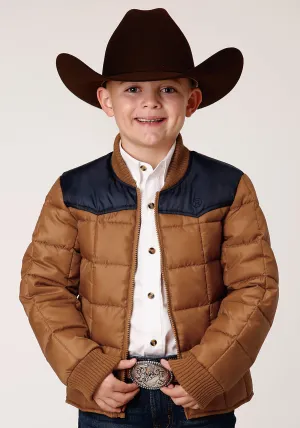 BOYS  QUILTED POLYFILLED JACKET POLY FILLED WESTERN JACKET