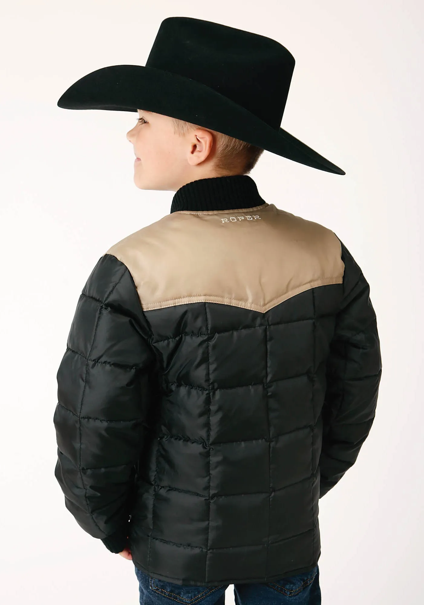 BOYS  QUILTED POLYFILLED JACKET POLY FILLED WESTERN JACKET