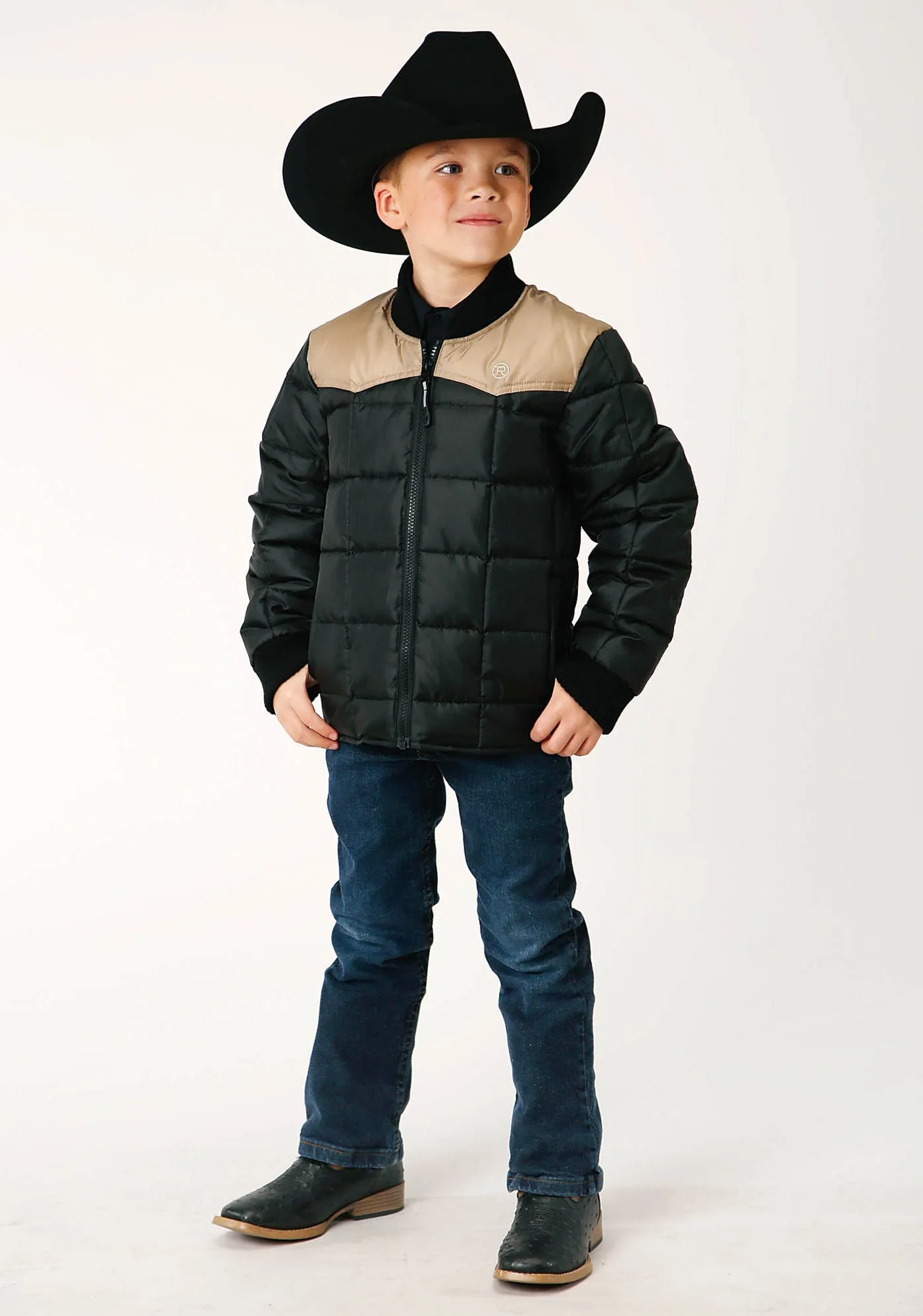 BOYS  QUILTED POLYFILLED JACKET POLY FILLED WESTERN JACKET