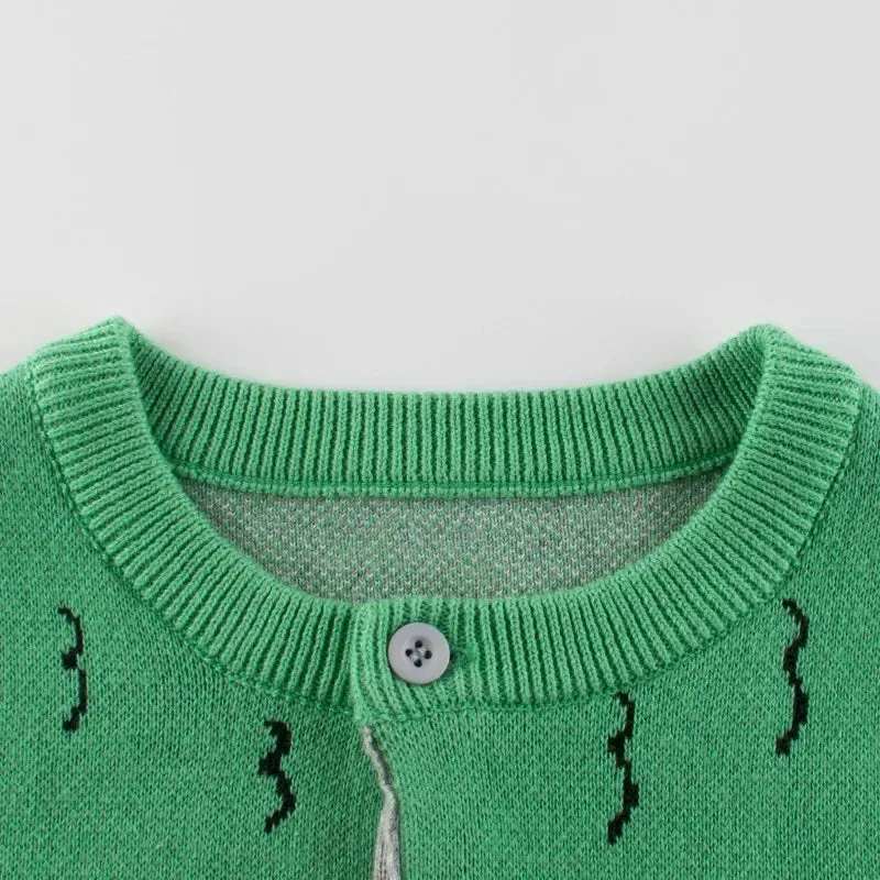 Brand New Children's Sweater Girls Knitted Cardigan 2024 Winter New Boys Outerwear Casual Long Sleeve Kids Coats Dropshipping