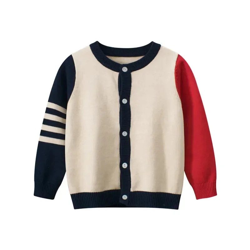 Brand New Children's Sweater Girls Knitted Cardigan 2024 Winter New Boys Outerwear Casual Long Sleeve Kids Coats Dropshipping