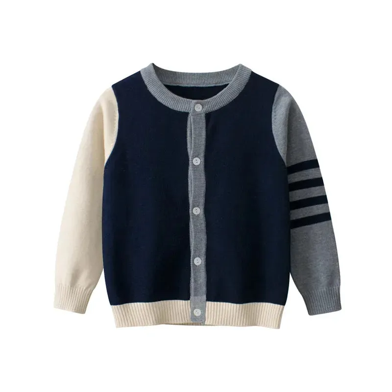 Brand New Children's Sweater Girls Knitted Cardigan 2024 Winter New Boys Outerwear Casual Long Sleeve Kids Coats Dropshipping