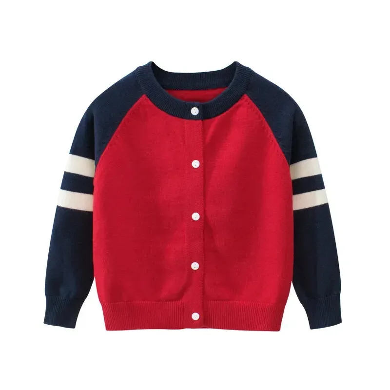 Brand New Children's Sweater Girls Knitted Cardigan 2024 Winter New Boys Outerwear Casual Long Sleeve Kids Coats Dropshipping