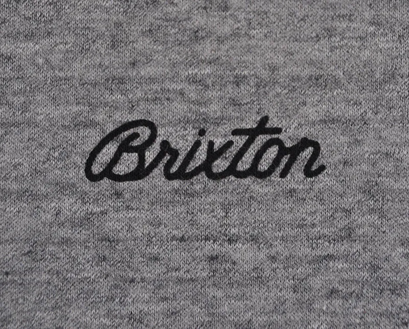 Brixton - Trevor Crew Men's Fleece, Heather Grey/Black