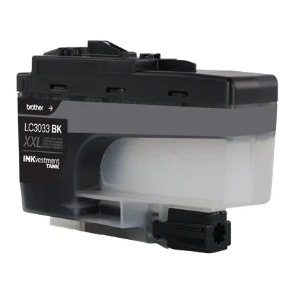 Brother Genuine INKvestment Super High-Yield Black Tank Ink Cartridge, 3000 Pages - LC3033BK