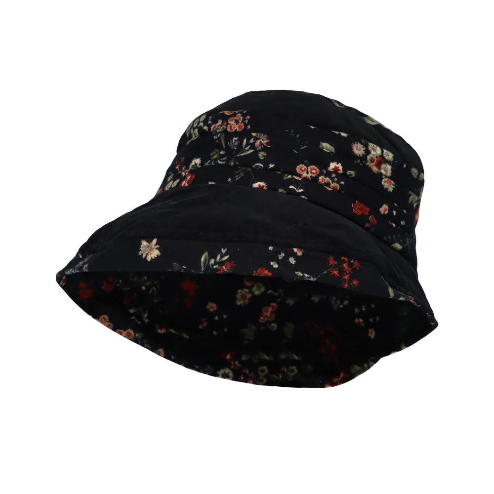 Bucket Hat Packable Floral Fall Winter Women Lady Cap Bucket Hat SLB1444