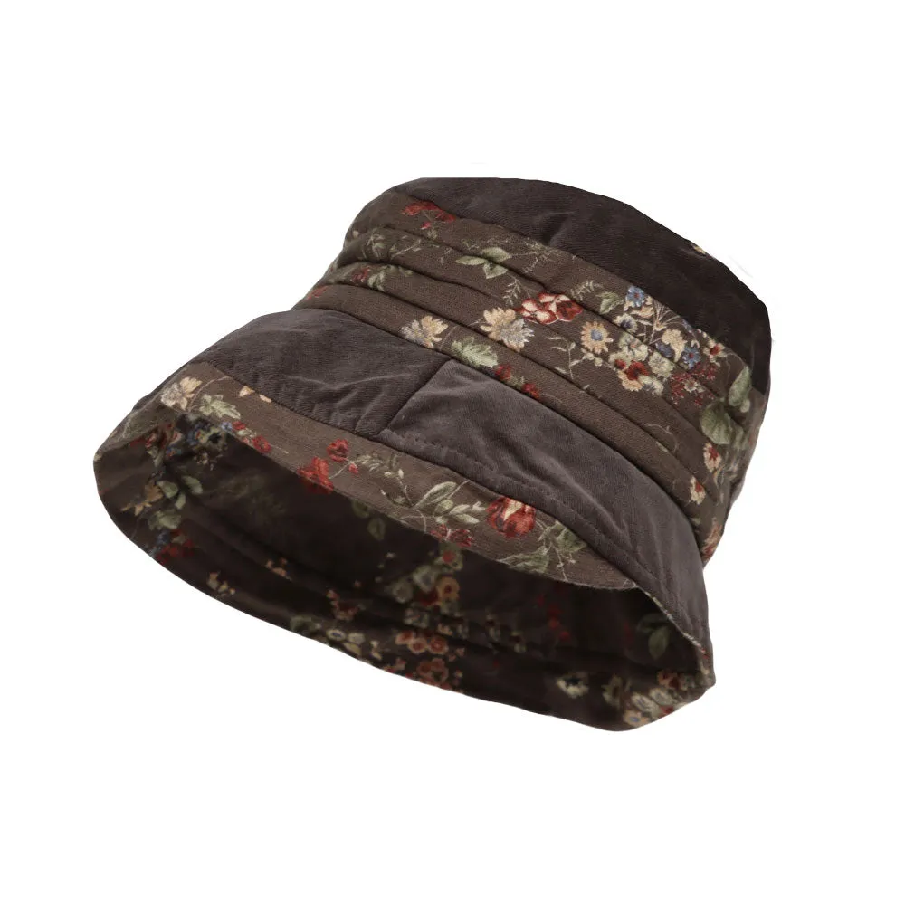 Bucket Hat Packable Floral Fall Winter Women Lady Cap Bucket Hat SLB1444