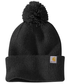 Carhartt Knit Pom Pom Cuffed Beanie - Black