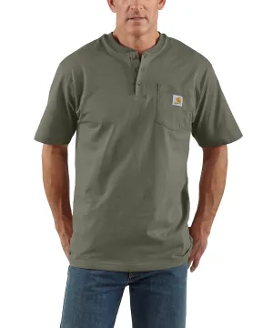 Carhartt Short Sleeve Henley T-Shirt - Dusty Olive