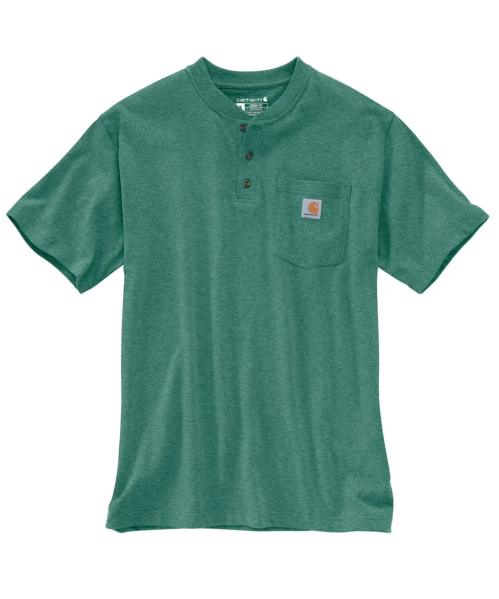 Carhartt Short Sleeve Henley T-Shirt - North Woods Heather