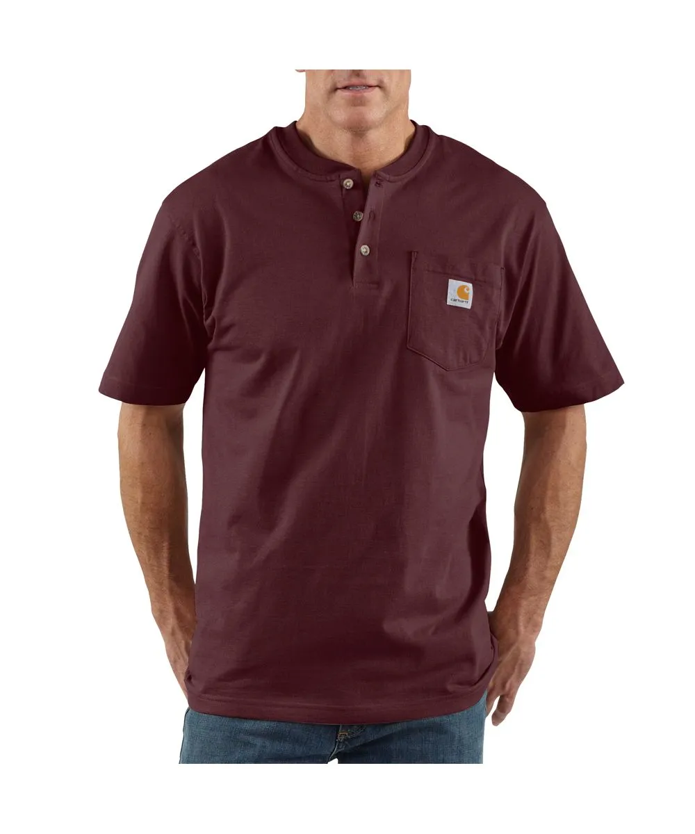 Carhartt Short Sleeve Henley T-Shirt - Port