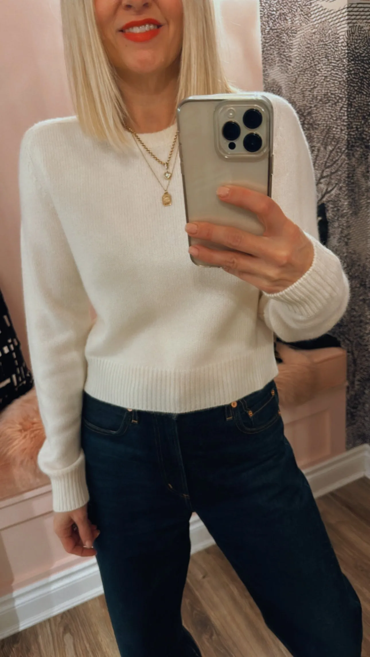 'Caroline' Short Round Neck Sweater