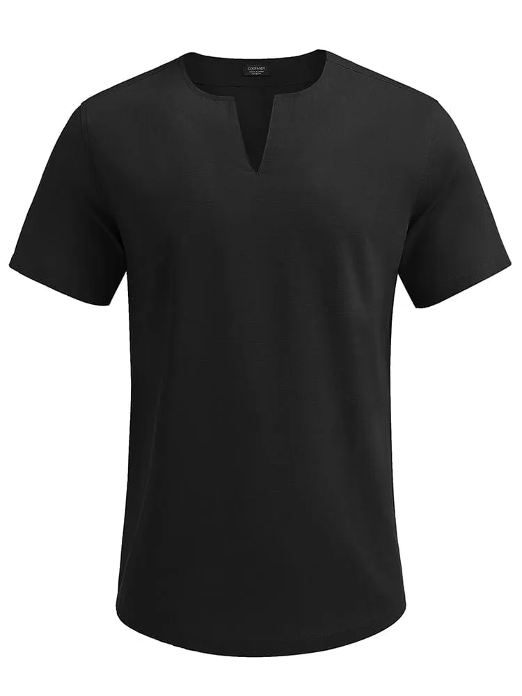 Casual Linen Style Henley Shirt (US Only)