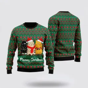 Cat Sweater Meowy Christmas Cute Cat Ugly Christmas Sweater For Men And Women, Best Gift For Christmas, Christmas Fashion Winter