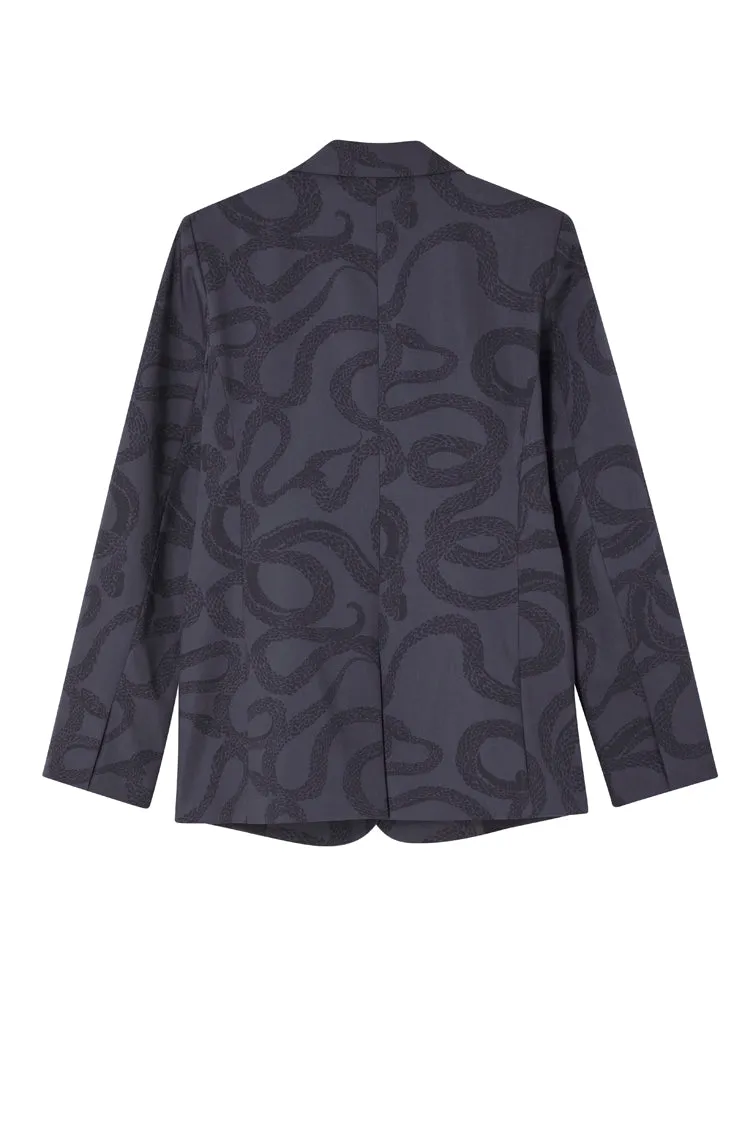 Charcoal Snake Taylor Blazer