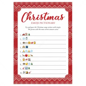 Christmas Emojis Game with Answer Key Printable