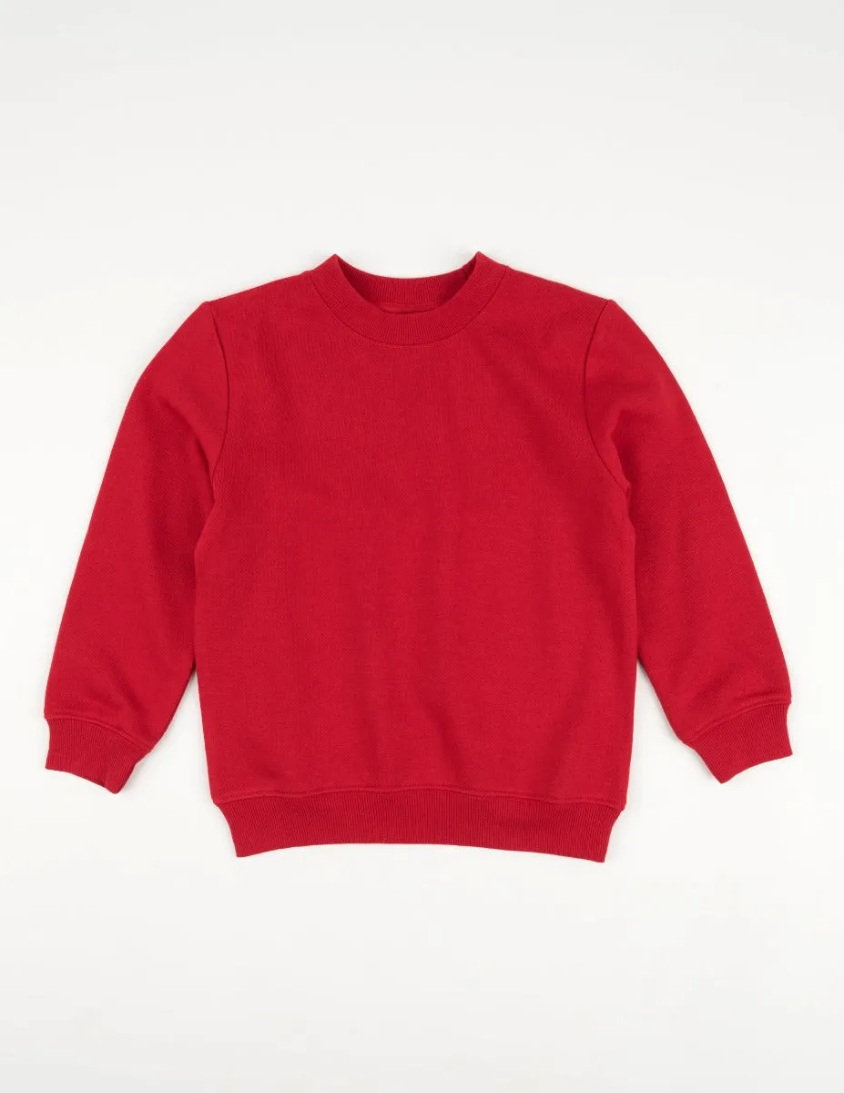 Classic Solid Color Pullover Sweatshirt