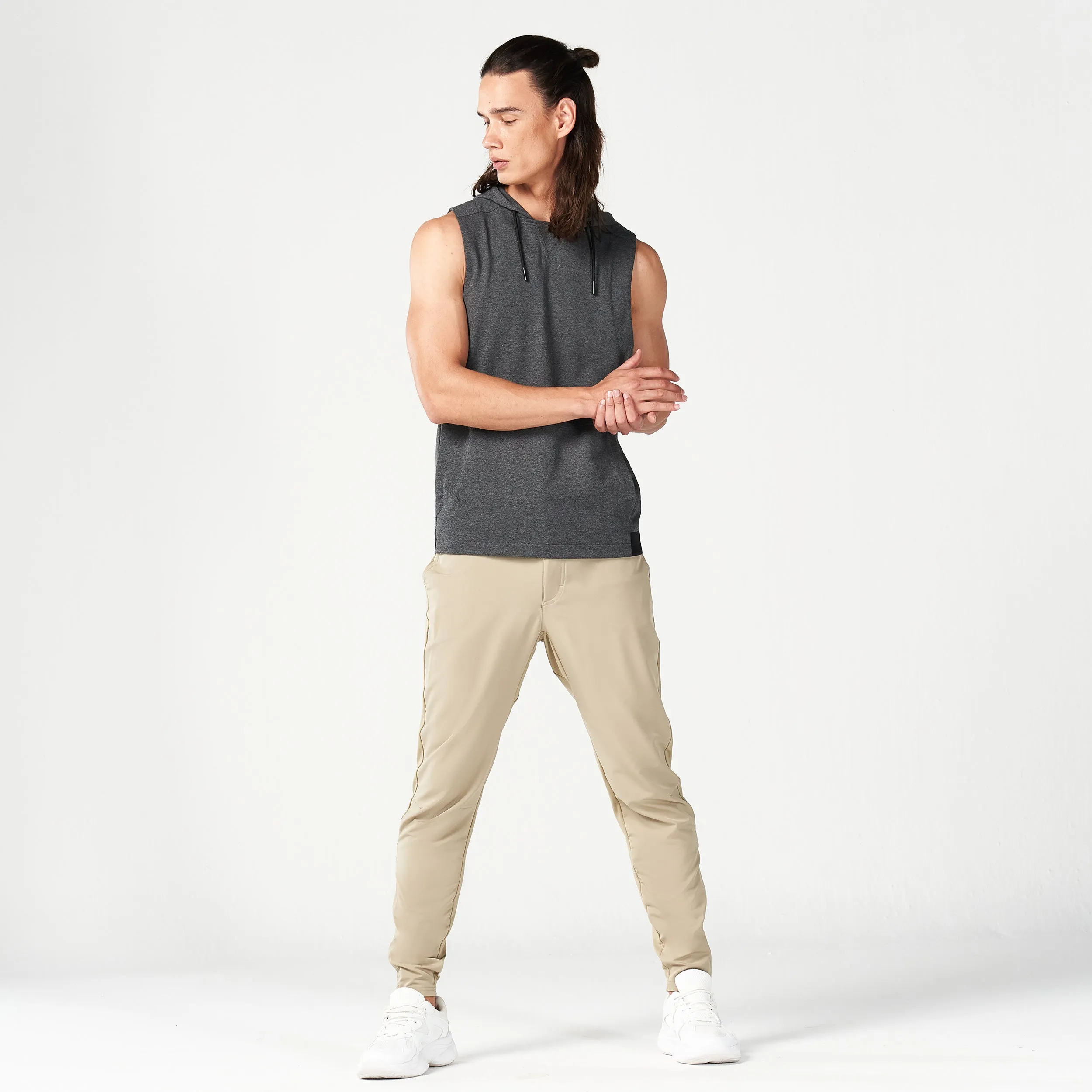 Code Hooded Tank -  Black Marl