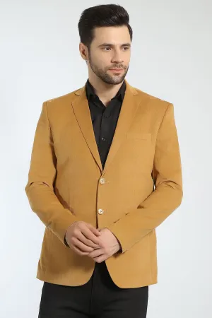 Corduroy Cotton Yellow Blazer