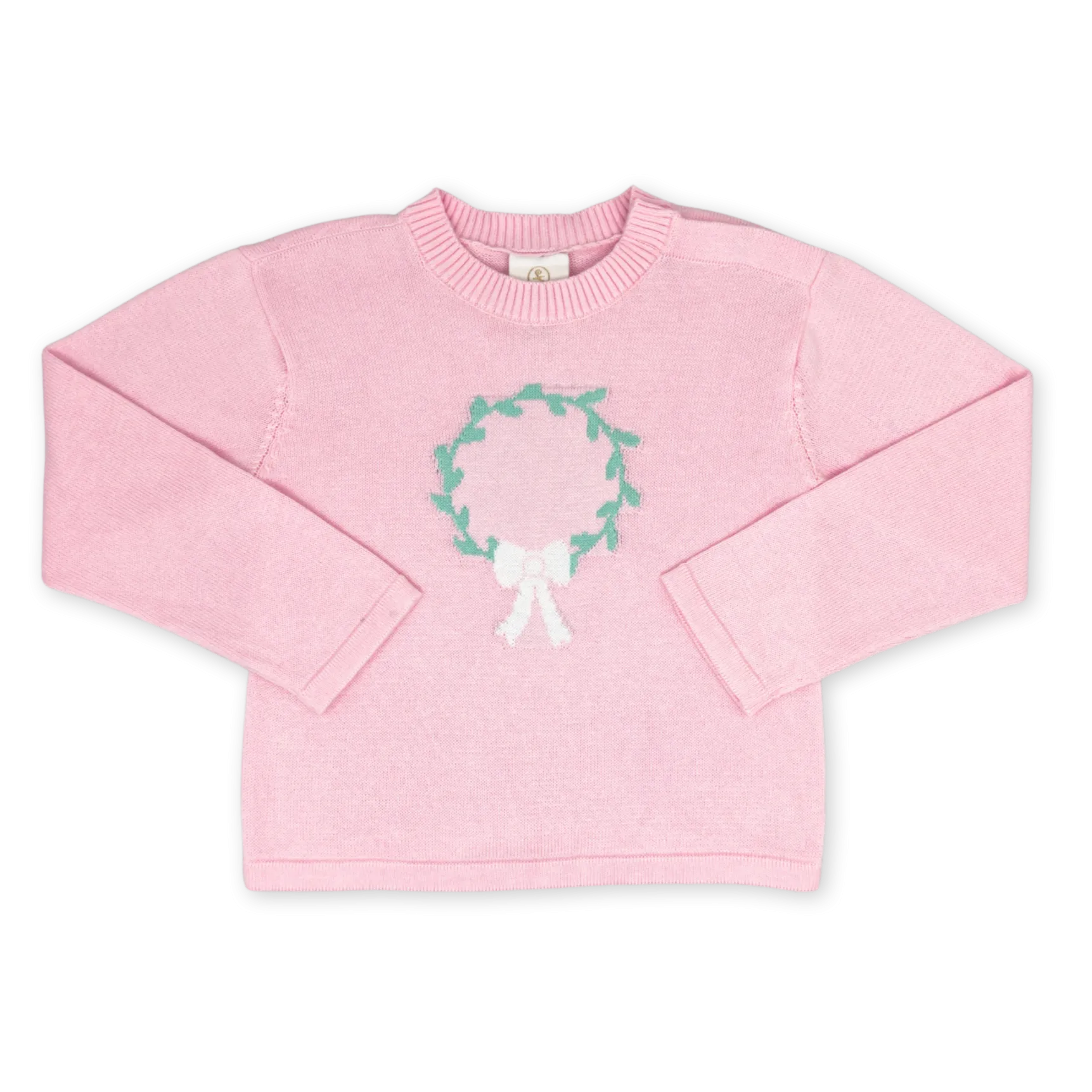 Cozy Up Wreath Sweater- Pleasant Pink