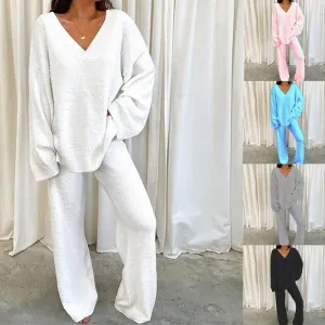 Cozy White 2pc Loungewear Set