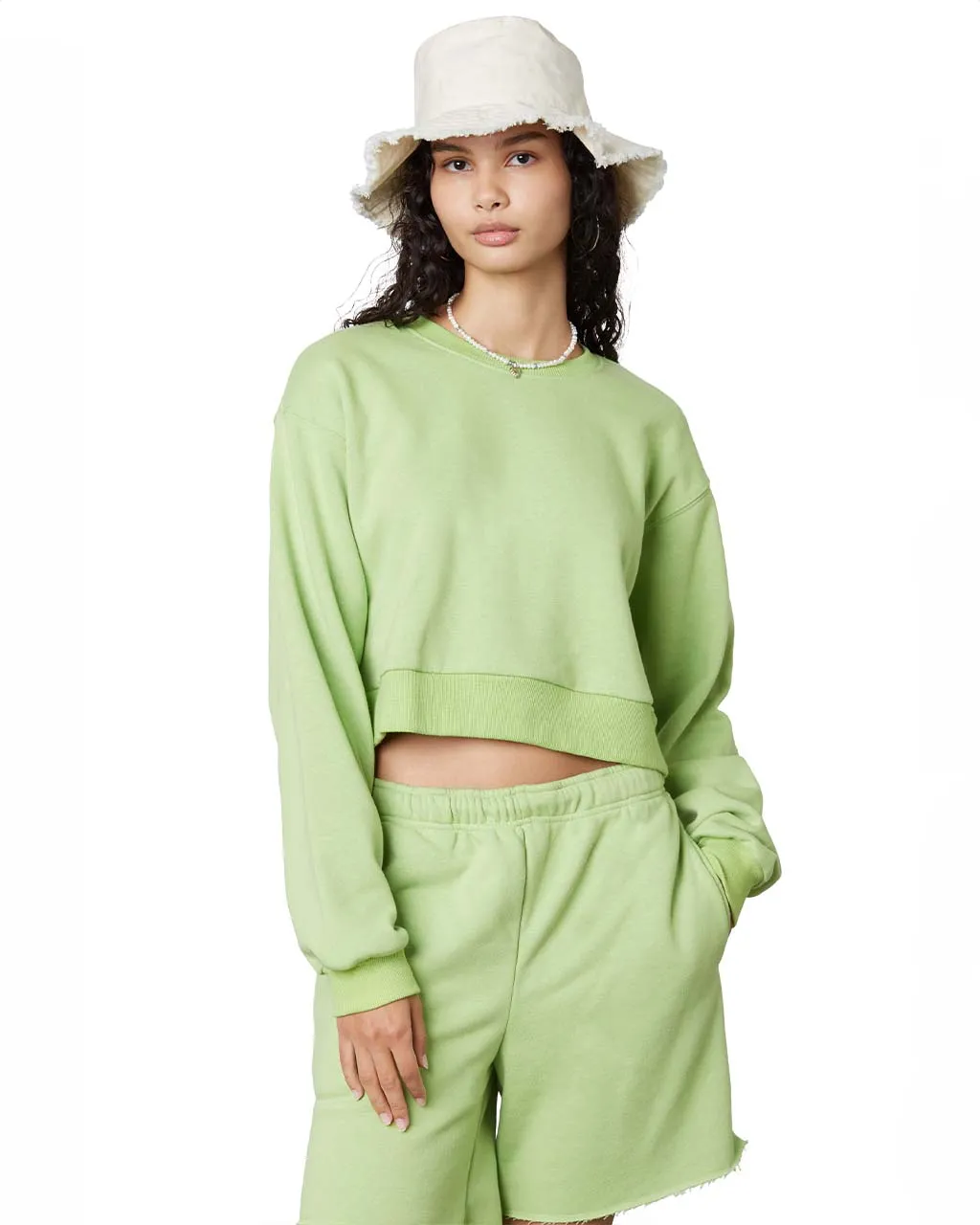 Cropped Pullover - Matcha