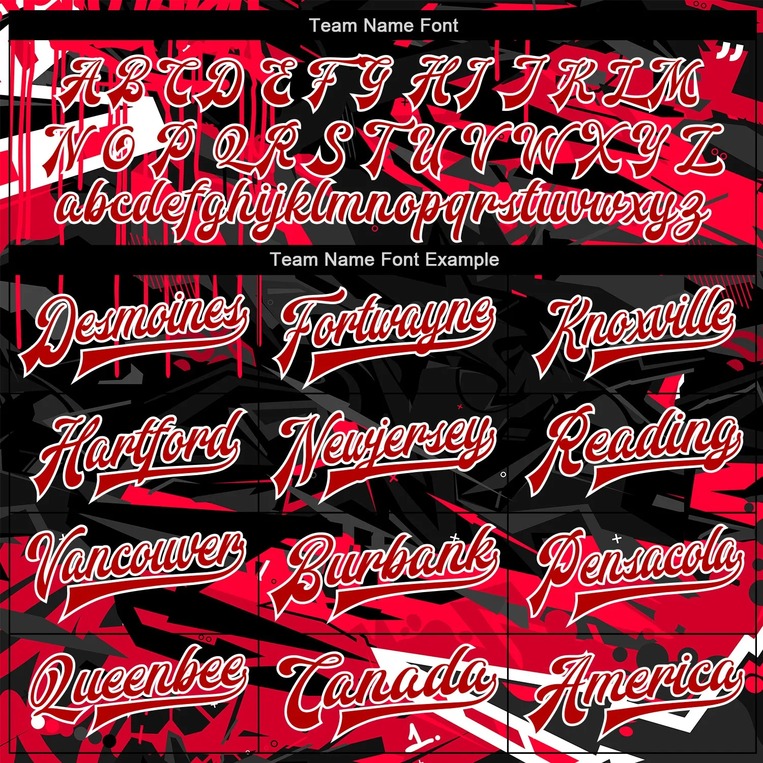 Custom Graffiti Pattern Red-White Dark Black Abstract Urban Street Art 3D Bomber Full-Snap Varsity Letterman Jacket