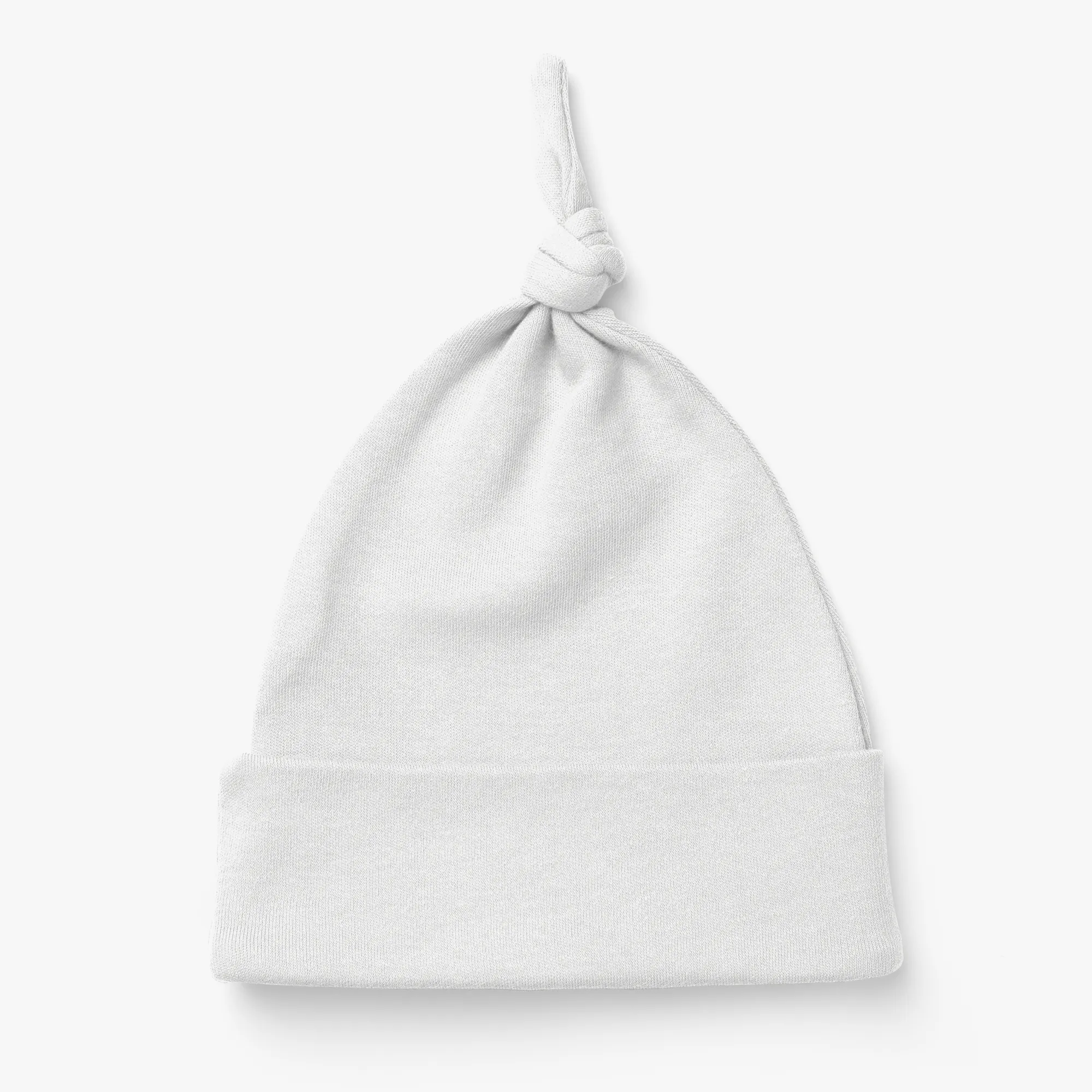 [Custom Image] Endanzoo Organic Cotton Knotted Beanie (White)