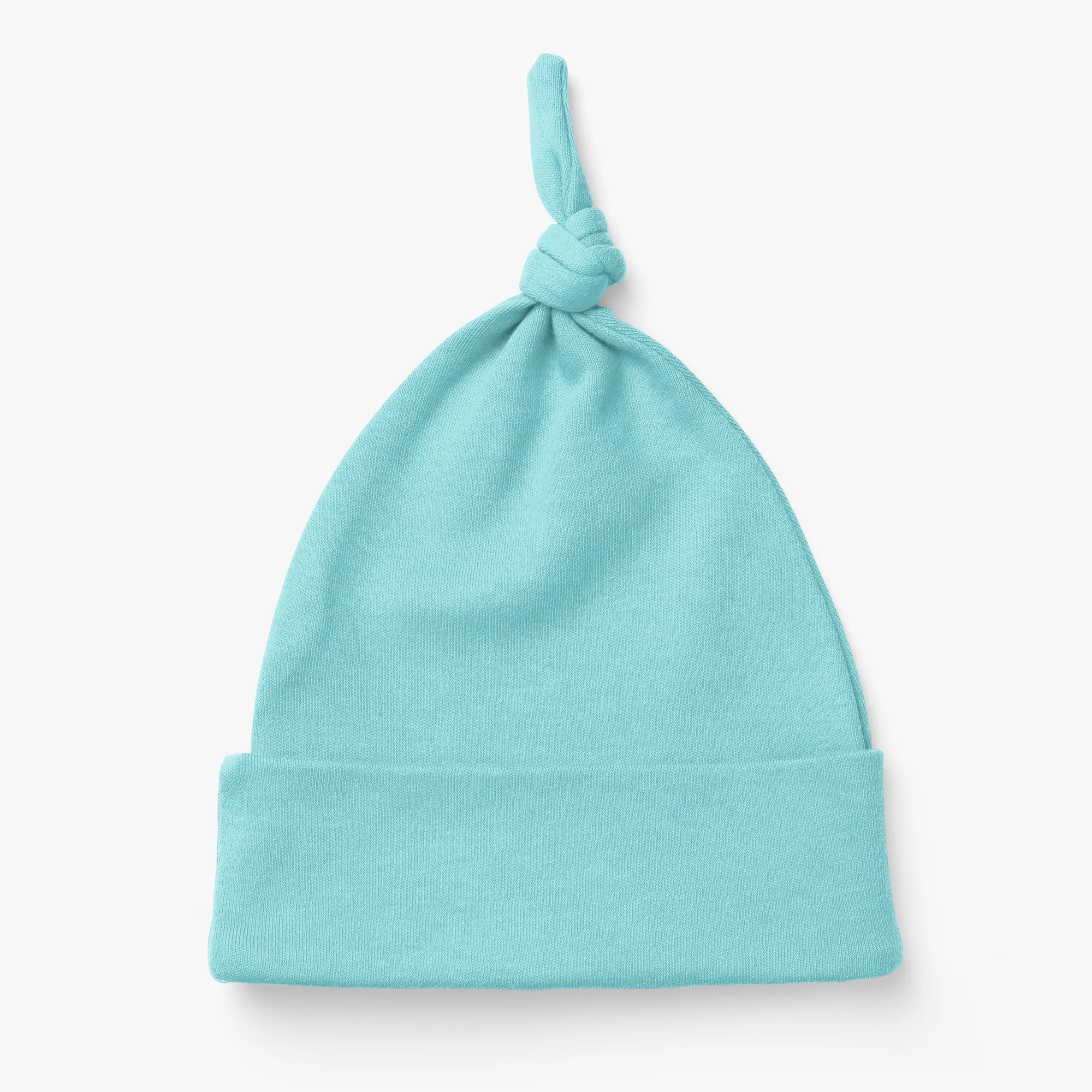 [Custom Text] Endanzoo Organic Cotton Knotted Beanie (White, Pink, Aqua)