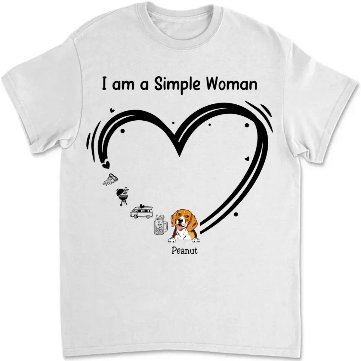 Dog Lovers - I Am A Simple Woman Camping Dog - Personalized Unisex T-Shirt