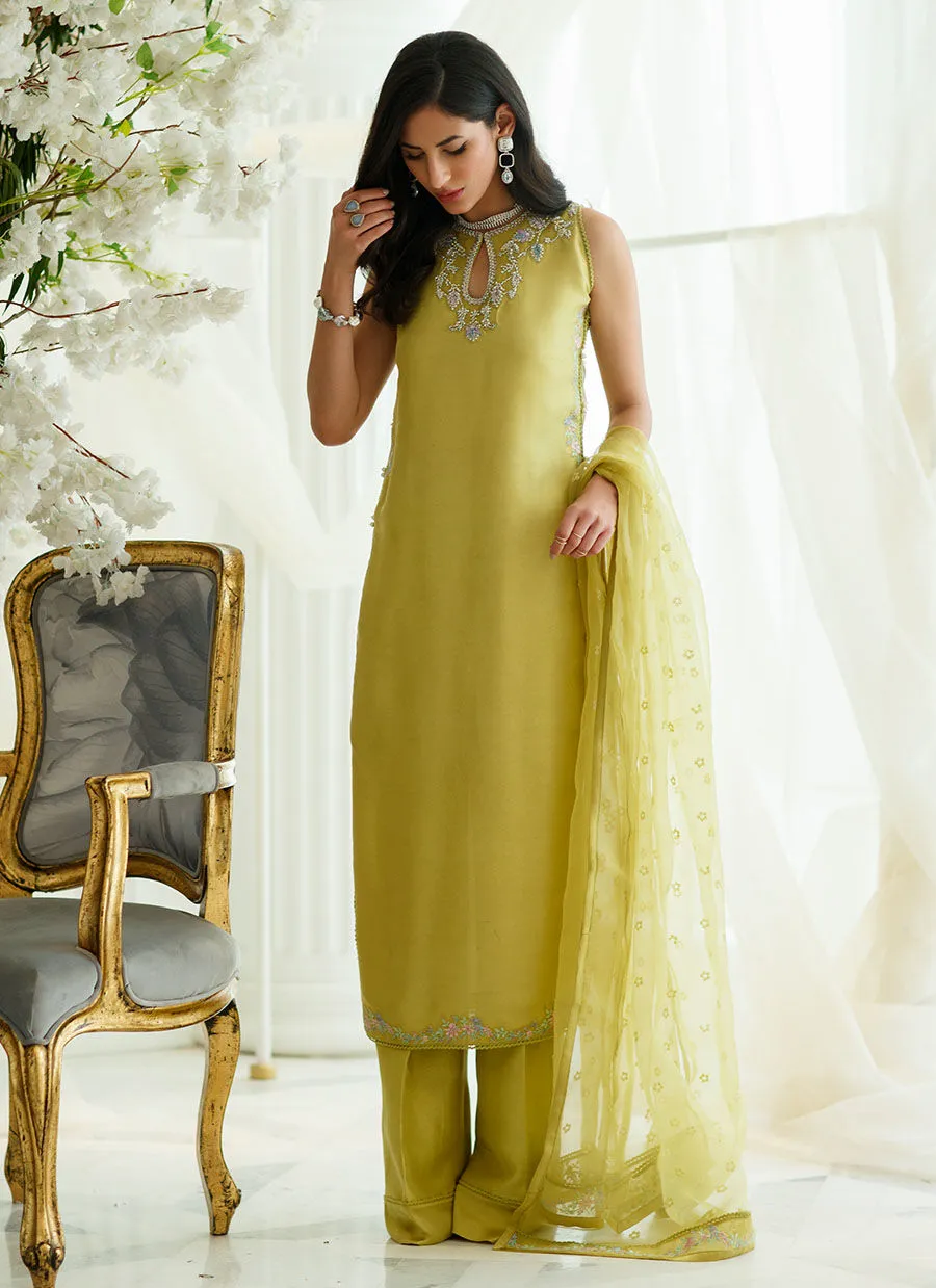 Eid Drop One - Vert Shirt And Dupatta